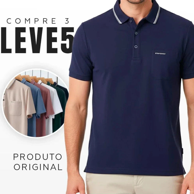 Leve 5 Pague 3 Camisa Masculina Nautilus em Algodão e Poliéster Classe e Sofisticação!