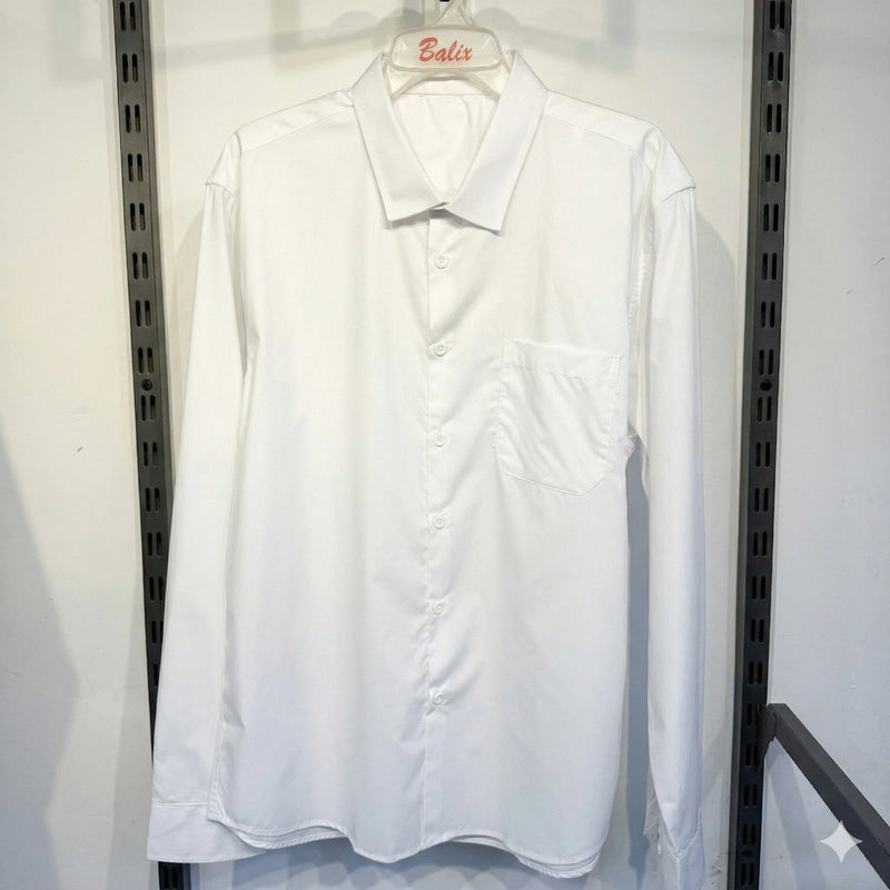 Camisa Social Masculina Algodão com Elastano – Preta e Branca | Balix